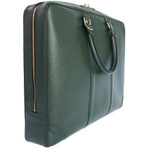 Louis Vuitton Business Bag Document Black Leather Taiga Porte Voyage